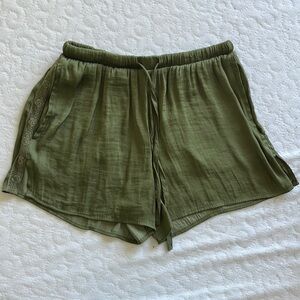 Van Winkle & Co. green pj sleep shorts